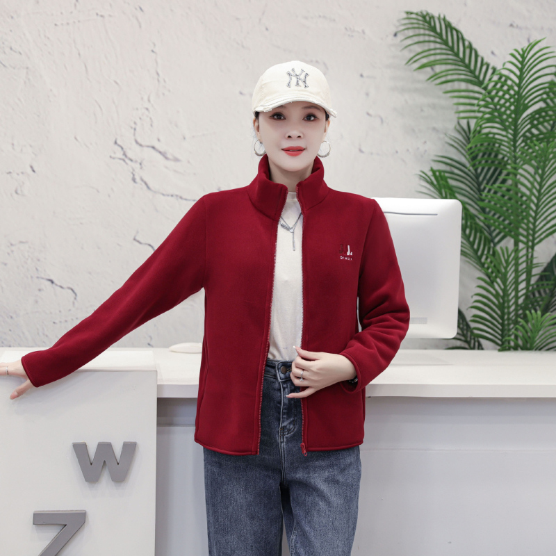 Ziemas poliestera jaka ar augstu apkakli, ikdienas japāņu-korejiešu stilā, vienkrāsains raksts, bez gludināšanas