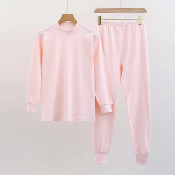 Set de lenjerie termică din bumbac pentru femei de vârstă mijlocie – 100% bumbac, căptușeală de bumbac, dintr-un singur strat, țesătură cu greutate medie, moale și cald