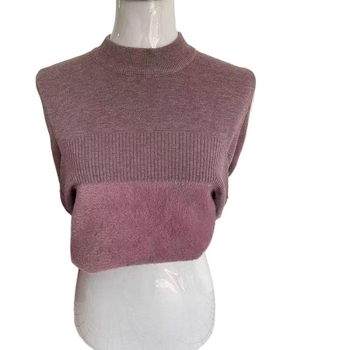 Ženski džemper s okruglim izrezom, slobodan kroj, 3/4 rukavi, književno retro stil; tkanina: Tr fabric, PVC ≤30%