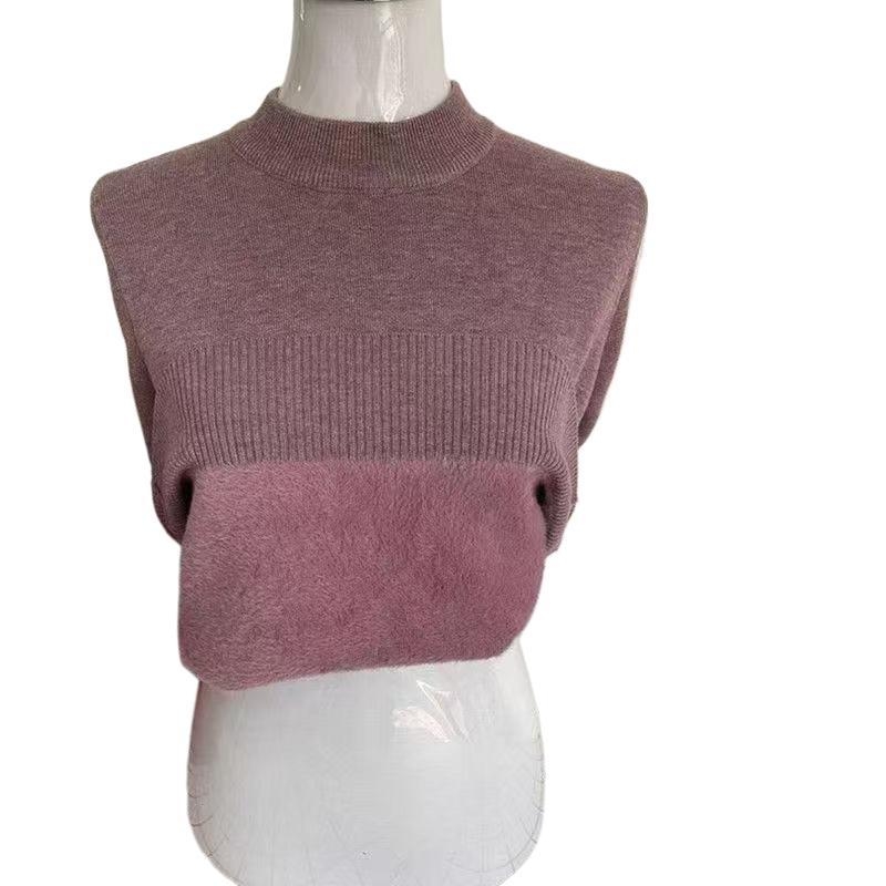Ženski džemper s okruglim izrezom, slobodan kroj, 3/4 rukavi, književno retro stil; tkanina: Tr fabric, PVC ≤30%
