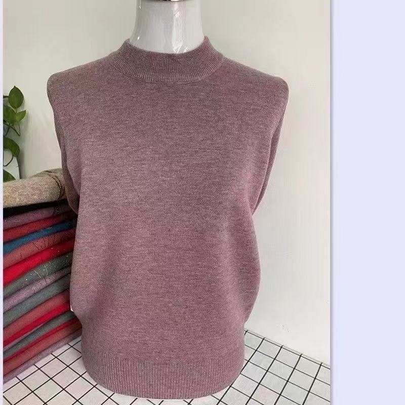 Ženski džemper s okruglim izrezom, slobodan kroj, 3/4 rukavi, književno retro stil; tkanina: Tr fabric, PVC ≤30%