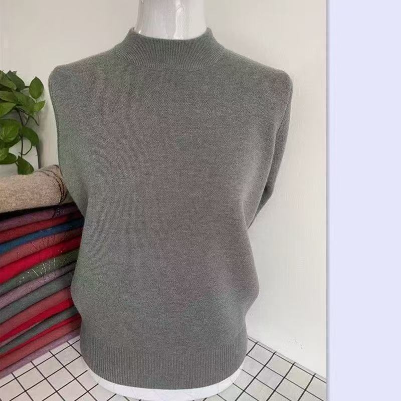 Ženski džemper s okruglim izrezom, slobodan kroj, 3/4 rukavi, književno retro stil; tkanina: Tr fabric, PVC ≤30%