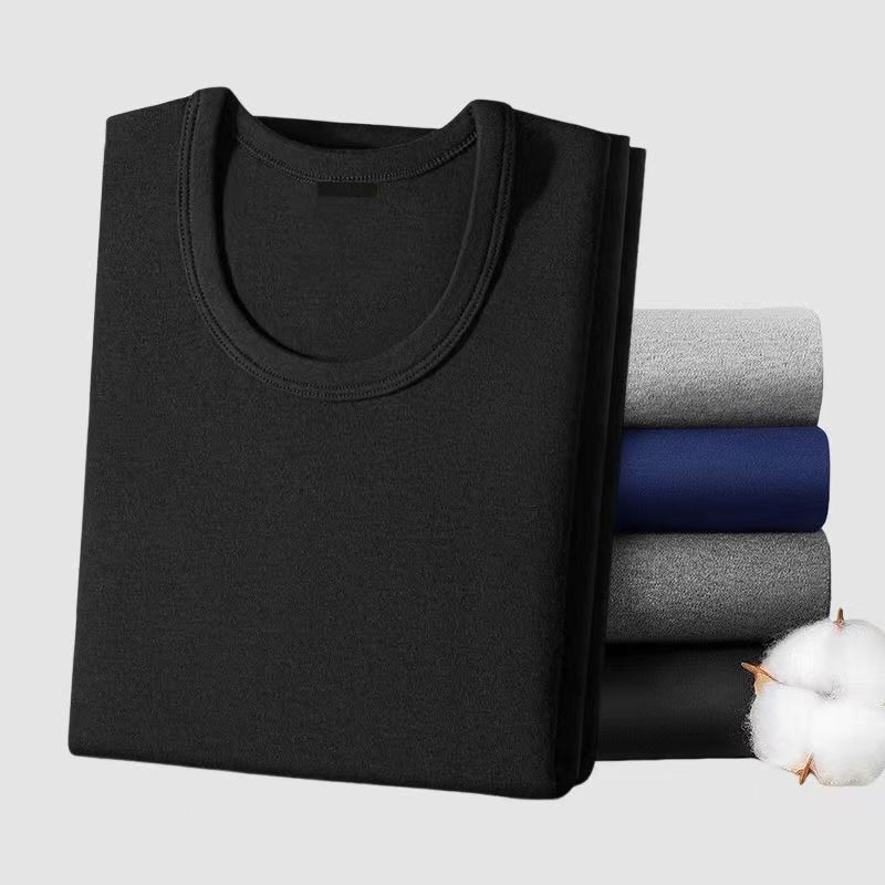 Set termic pentru bărbați din bumbac: material elastic de bumbac; material principal: bumbac; conținut de bumbac 90%; greutate a țesăturii 181–200 g/m²; izolație termică puternică