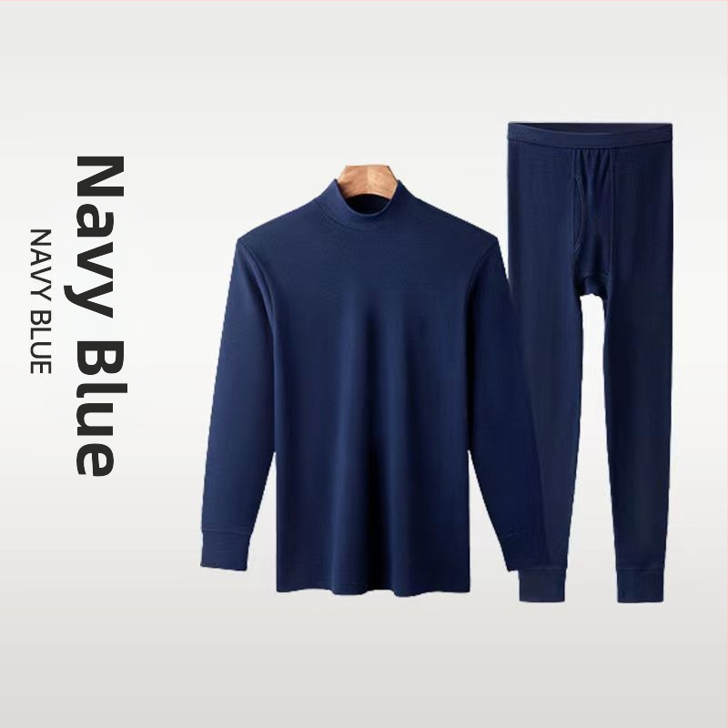 Set termic pentru bărbați din bumbac: material elastic de bumbac; material principal: bumbac; conținut de bumbac 90%; greutate a țesăturii 181–200 g/m²; izolație termică puternică