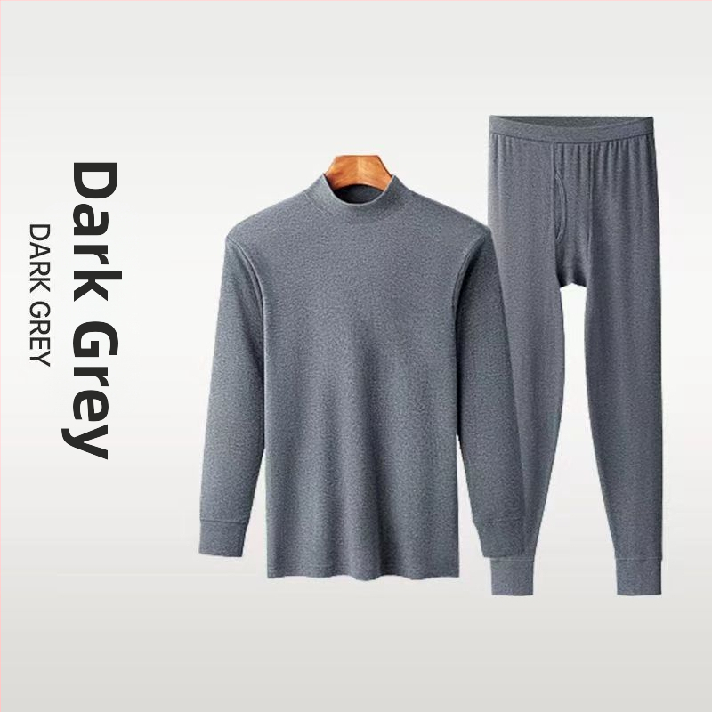 Set termic pentru bărbați din bumbac: material elastic de bumbac; material principal: bumbac; conținut de bumbac 90%; greutate a țesăturii 181–200 g/m²; izolație termică puternică