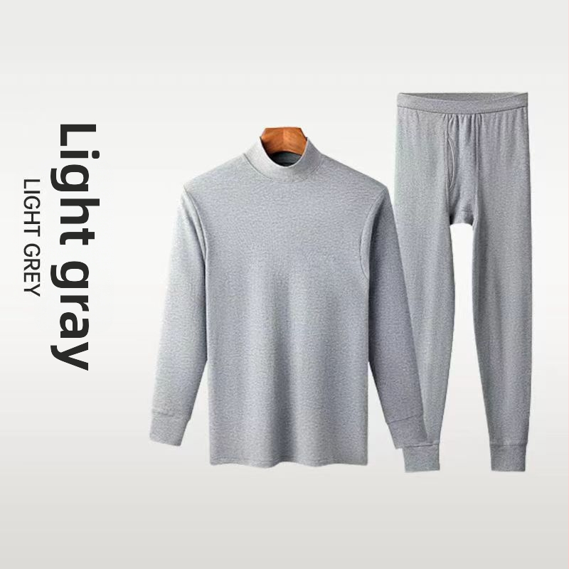 Set termic pentru bărbați din bumbac: material elastic de bumbac; material principal: bumbac; conținut de bumbac 90%; greutate a țesăturii 181–200 g/m²; izolație termică puternică