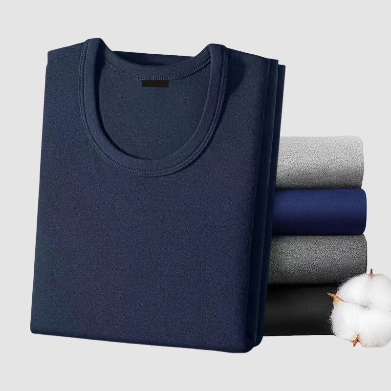 Set termic pentru bărbați din bumbac: material elastic de bumbac; material principal: bumbac; conținut de bumbac 90%; greutate a țesăturii 181–200 g/m²; izolație termică puternică