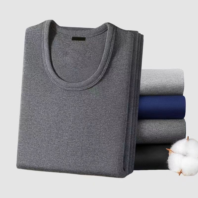 Set termic pentru bărbați din bumbac: material elastic de bumbac; material principal: bumbac; conținut de bumbac 90%; greutate a țesăturii 181–200 g/m²; izolație termică puternică