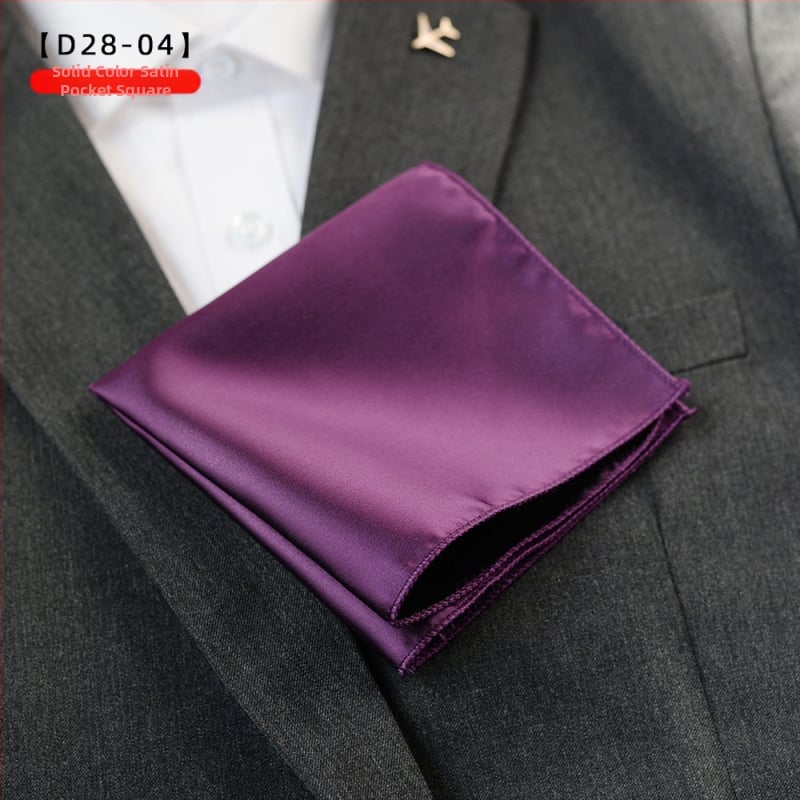 Monochrominė kišenės skarelė, poliesterio siūlai, džakardas, lengvas prabangos stilius, poliesterio pamušalas