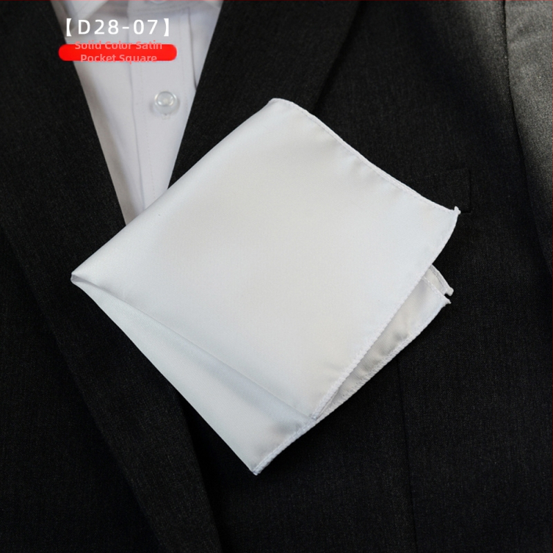 Monochrominė kišenės skarelė, poliesterio siūlai, džakardas, lengvas prabangos stilius, poliesterio pamušalas