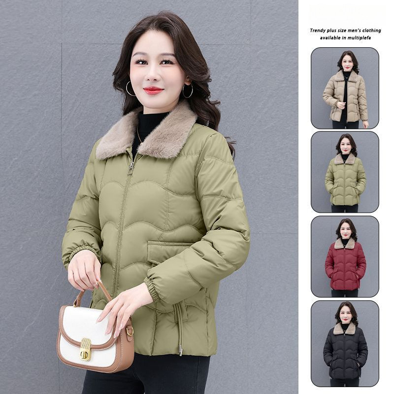 Kokvilnas pildīta jaka ar kažokādas apkakli, pogām un rāvējslēdzēju — audums Tr; PVC līdz 30%; cits audums līdz 50%; literāri retro stils