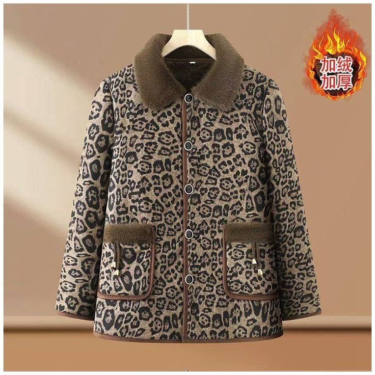 Jachetă de toamnă-iarnă pentru mame, material poliester, umplutură poliester-cotton, gros, guler cu blană, stil casual japonez-coreean