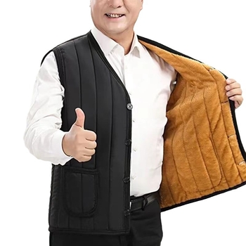 Μπουφάν από βαμβάκι με πολυεστερικό γέμισμα και επένδυση, παχύτερο, casual, φαρδιά γραμμή