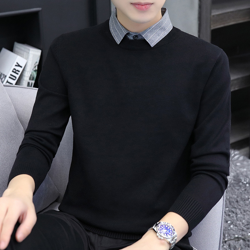 Pulover tricotat pentru bărbați, cu guler rever, căptușit velur, gros pentru iarnă, mânecă lungă