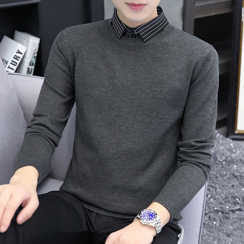 Pulover tricotat pentru bărbați, cu guler rever, căptușit velur, gros pentru iarnă, mânecă lungă
