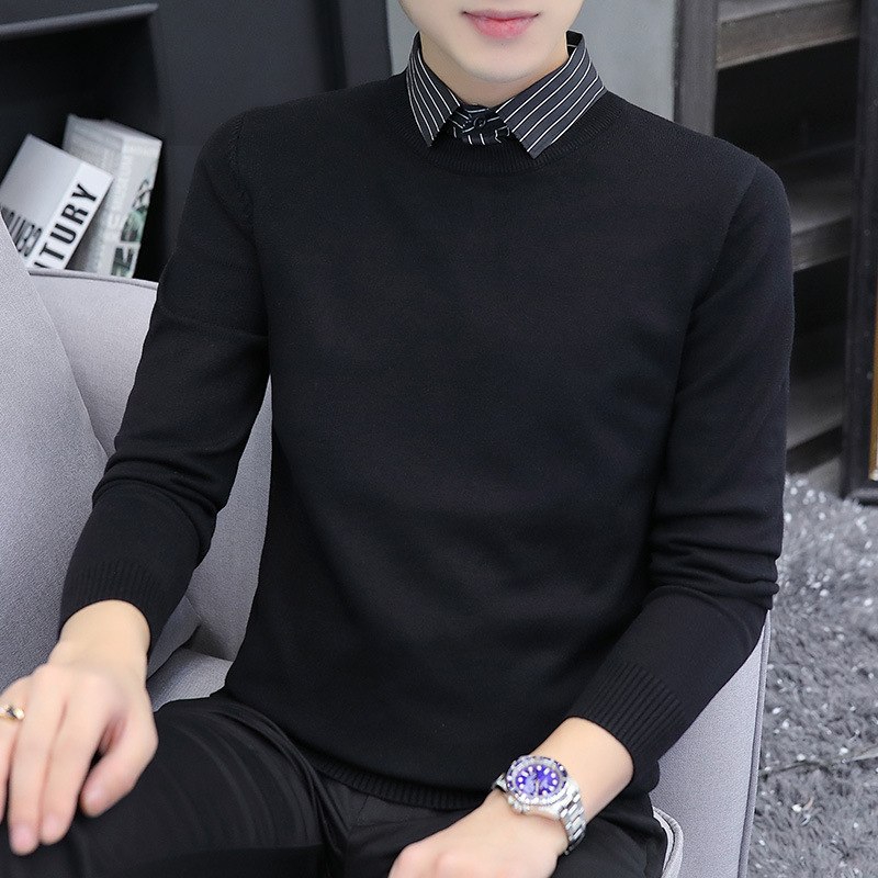 Pulover tricotat pentru bărbați, cu guler rever, căptușit velur, gros pentru iarnă, mânecă lungă