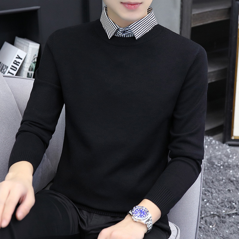 Pulover tricotat pentru bărbați, cu guler rever, căptușit velur, gros pentru iarnă, mânecă lungă