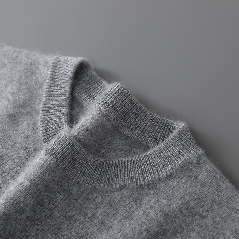 Muški pulover od 100% vune, pleteni džemper s okruglim izrezom, opuštenog kroja, dugi rukavi, srednje duljine