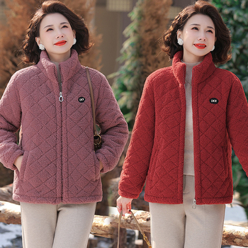 Jachetă de iarnă cu umplutură din bumbac, lungime medie, glugă, model pătrățos, fermoar, căldură groasă, stil urban