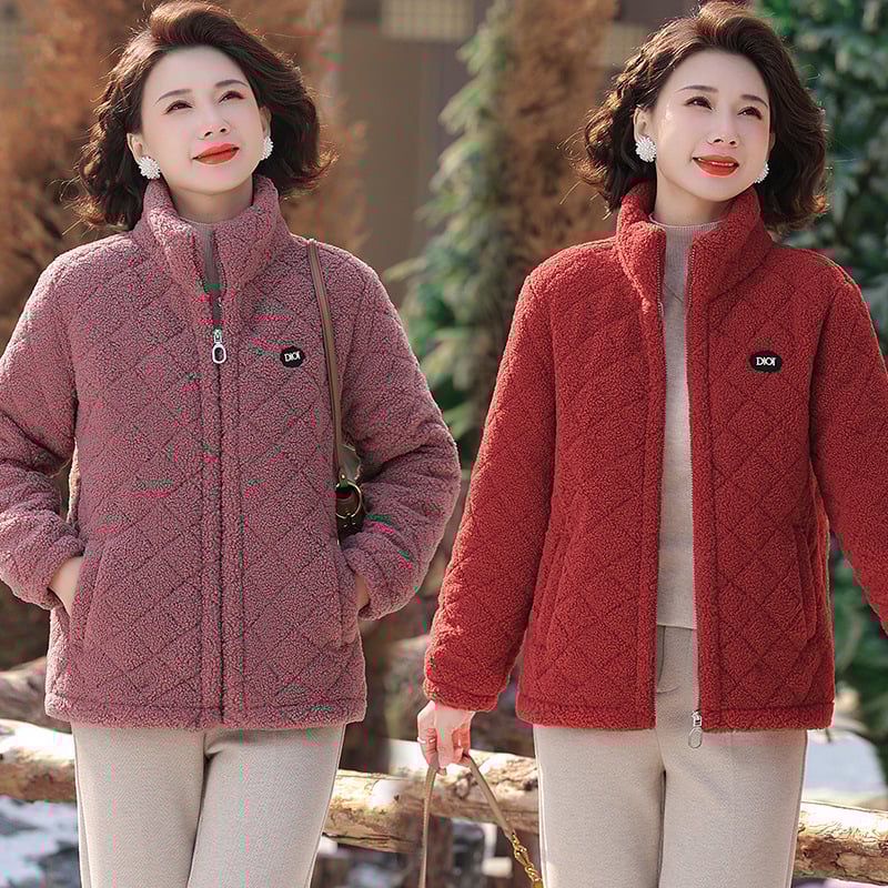 Jachetă de iarnă cu umplutură din bumbac, lungime medie, glugă, model pătrățos, fermoar, căldură groasă, stil urban