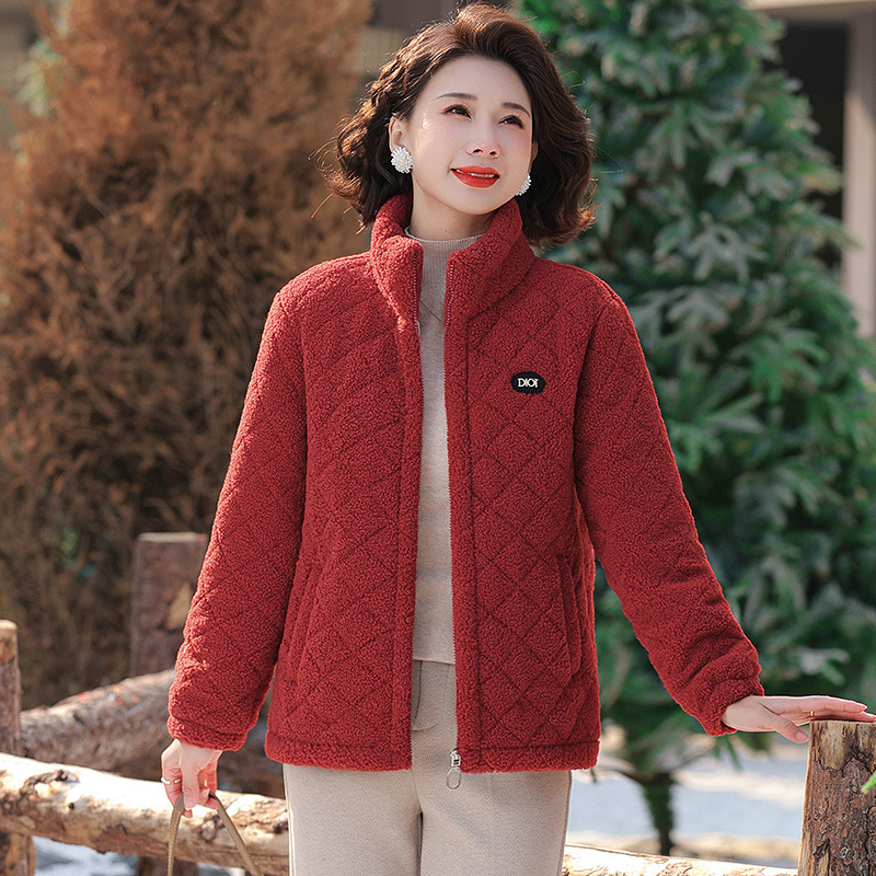 Jachetă de iarnă cu umplutură din bumbac, lungime medie, glugă, model pătrățos, fermoar, căldură groasă, stil urban