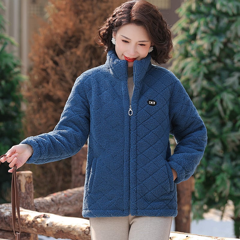 Jachetă de iarnă cu umplutură din bumbac, lungime medie, glugă, model pătrățos, fermoar, căldură groasă, stil urban