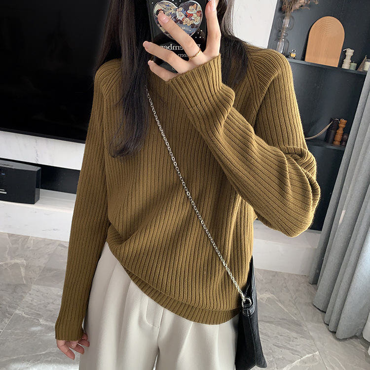 Ženski debeli pleteni top s okruglim izrezom, udoban široki kroj, raglan rukavi, retro stil, viskoze i poliestera mješavina