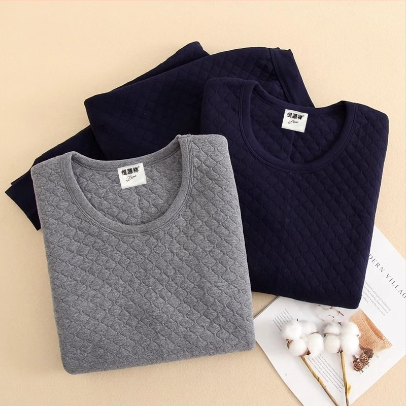 Vyrų trijų sluoksnių storas terminis apatinių komplektas su išore iš triušio kailio (100%), pamušalas medvilnė, 260 g/m², išlaiko šilumą