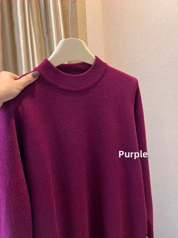 Fleece-pleteni bazni top s kapuljom i polutorkom, dugi rukavi, jednobojni uzorak; tkanina: vunena mješavina s poliestrom