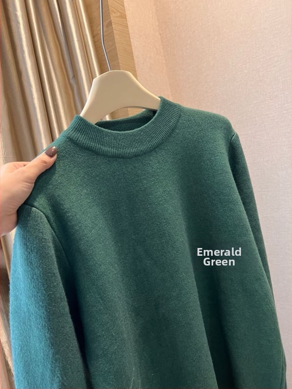 Fleece-pleteni bazni top s kapuljom i polutorkom, dugi rukavi, jednobojni uzorak; tkanina: vunena mješavina s poliestrom