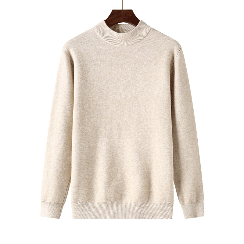 Džemper slim-fit s flisom, poluokrugla ovratnica, minimalistički dizajn, viskozna smjesa