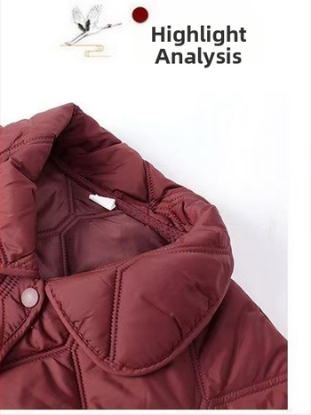 Geacă de iarnă căptușită cu exterior din Nylon, compoziția principală 95%+ poliester, umplutură mătase-bumbac, guler polo