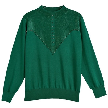 Női gyapjúkeverék kötött pulóver, kerek nyakú, hosszú ujjú, tavasz 2023