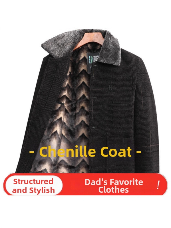 Vīriešu ziemas ārējais apģērbs ar apkakli, ar lapu formas apkakli, vienrindu pogu aizdare, brīvs piegriezums, patch kabatas, poliesteris