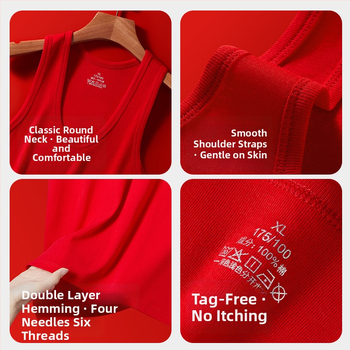 Vyriška liemenė Zodiako metų, 100% medvilnė, antibakterinis 7A, pagrindinis sluoksnis visiems sezonams, amžiaus diapazonas 18–60