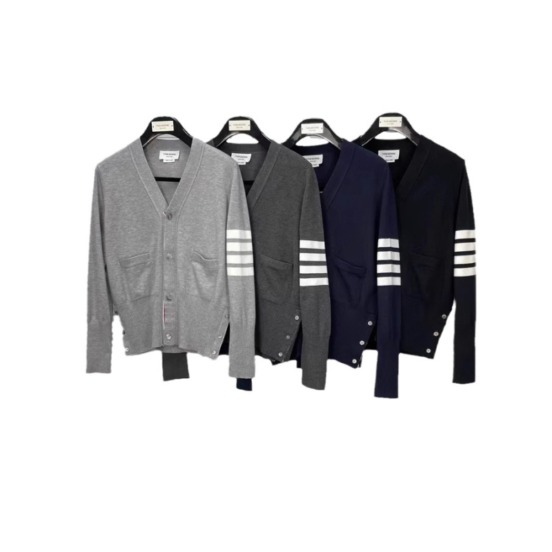 Muški kardigan u korejskom stilu, slim fit, V-izrez, dugi rukavi, 100% pamuk, pleteni kardigan, jesen 2023