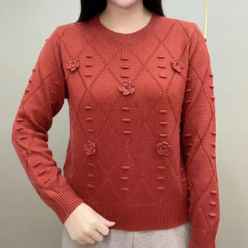 Sieviešu garas piedurknes adīts top ar viskozes un poliesteru maisījumu, apaļš kakls, minimālisma retro stils (Rudens-ziemas izlaidums 2025)