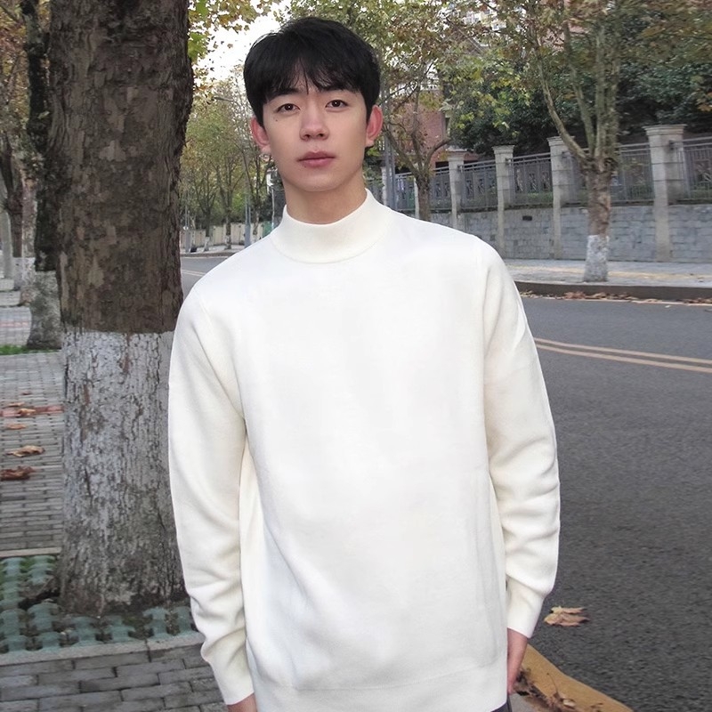 Džemper s mock-neck ovratnikom za jesen-zimu, unisex topli osnovni gornji dio