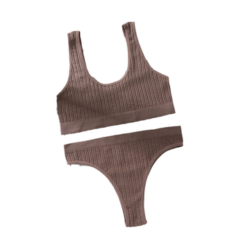 Безжичен безшевен спортно-йога комплект бельо с модел на гръб, 80% найлон, дишащ