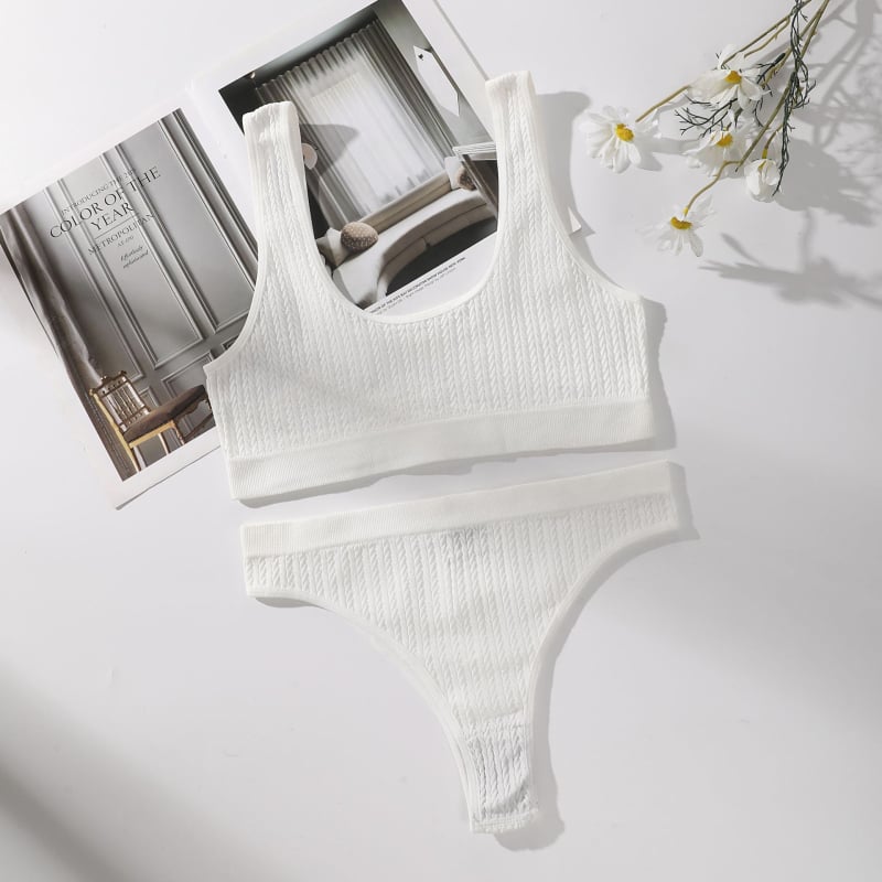 Безжичен безшевен спортно-йога комплект бельо с модел на гръб, 80% найлон, дишащ