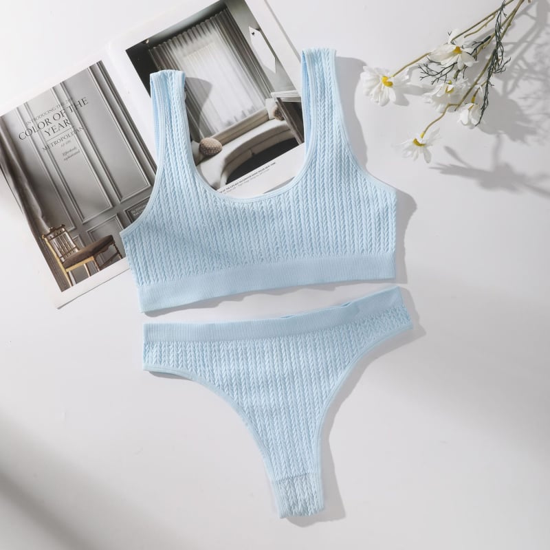 Безжичен безшевен спортно-йога комплект бельо с модел на гръб, 80% найлон, дишащ