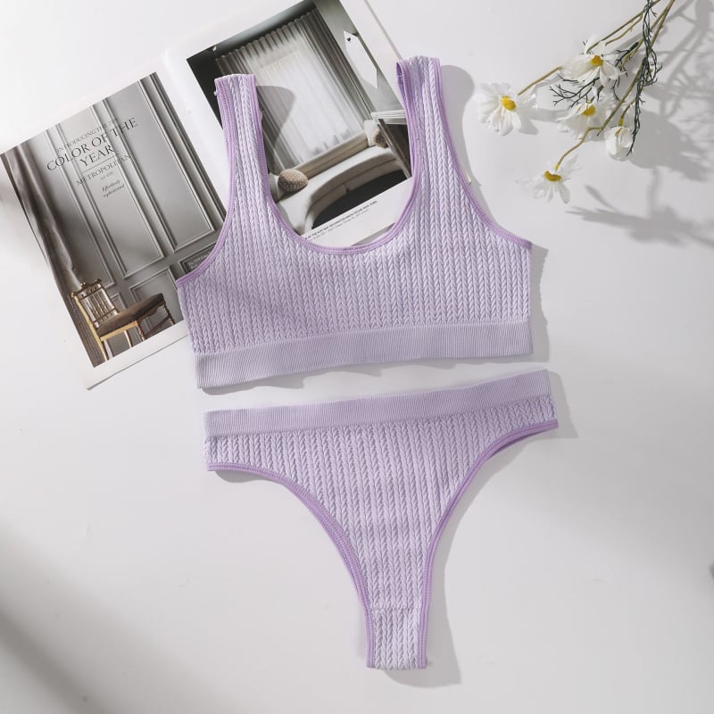 Безжичен безшевен спортно-йога комплект бельо с модел на гръб, 80% найлон, дишащ