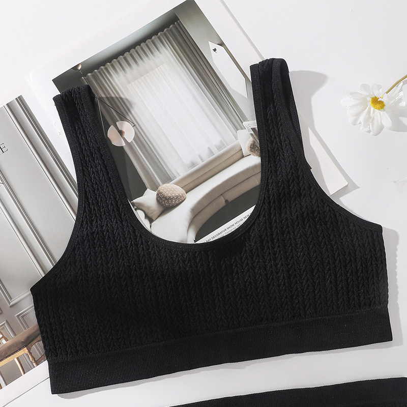 Безжичен безшевен спортно-йога комплект бельо с модел на гръб, 80% найлон, дишащ