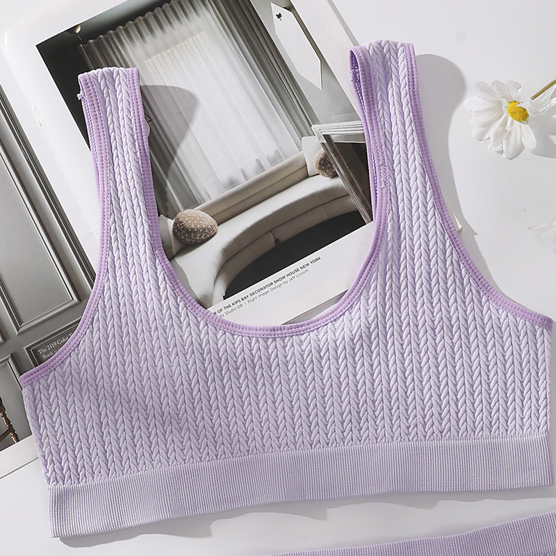 Безжичен безшевен спортно-йога комплект бельо с модел на гръб, 80% найлон, дишащ