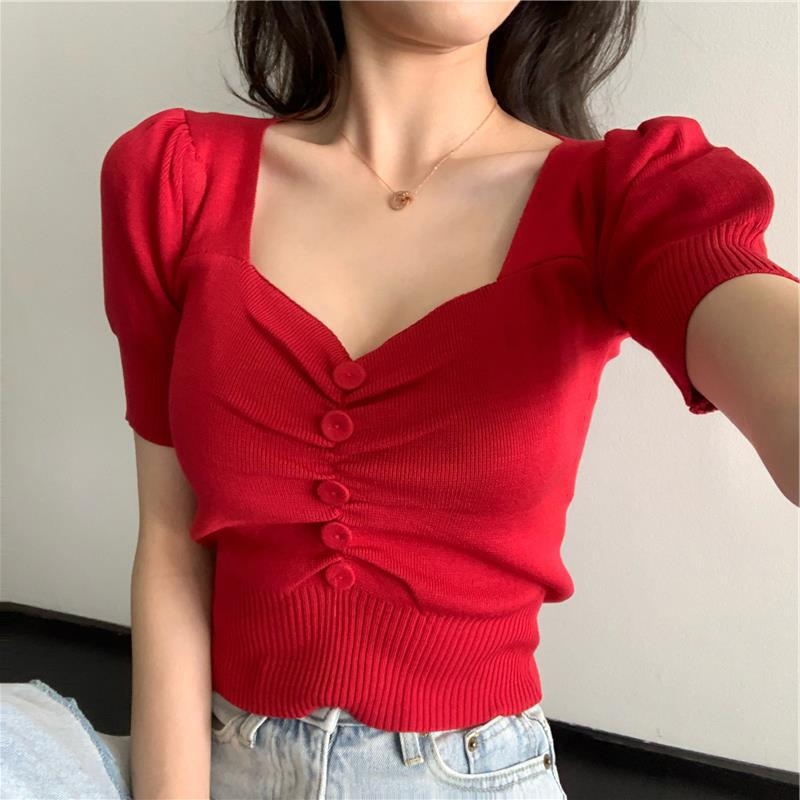 Pleteni top s polo ovratnikom, uski kroj, mješavina pamuka-poliester-elastan, shirred detalji
