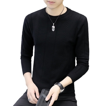 Kerek nyakú kötött pulóver csavar jacquard mintázattal, laza szabás, poliészter rostokból álló keverék