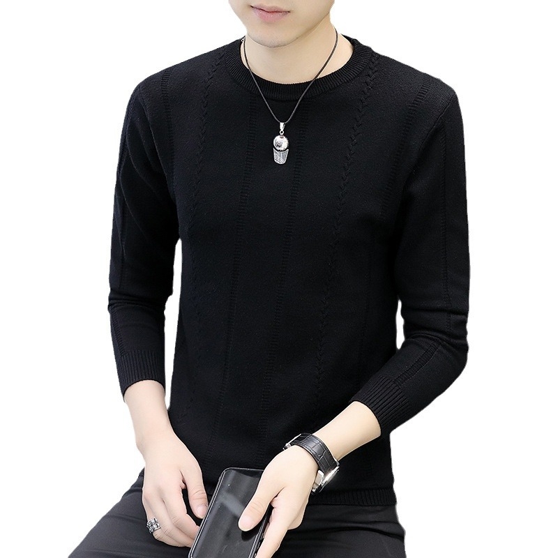 Kerek nyakú kötött pulóver csavar jacquard mintázattal, laza szabás, poliészter rostokból álló keverék