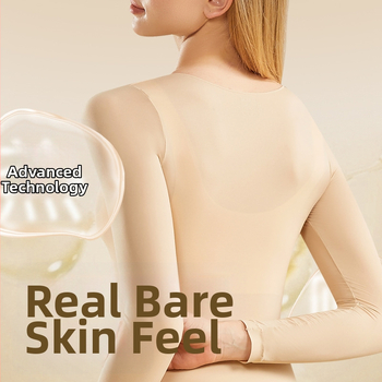 Set de lenjerie termică - Ultra-subțire, Cald, Antistatice, Nailon cu îngrijire a pielii prin acid hialuronic, croială strânsă
