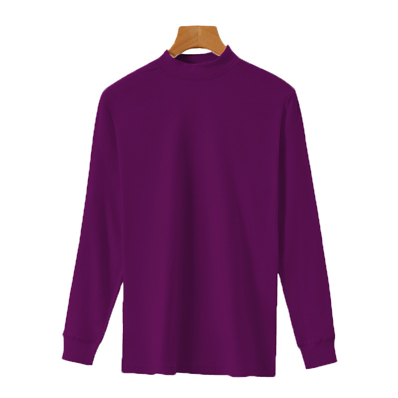 Top termic din bumbac 100%, pulover cu guler rotund, fără cusături, dintr-un singur strat, țesătură 181–200 g/m²