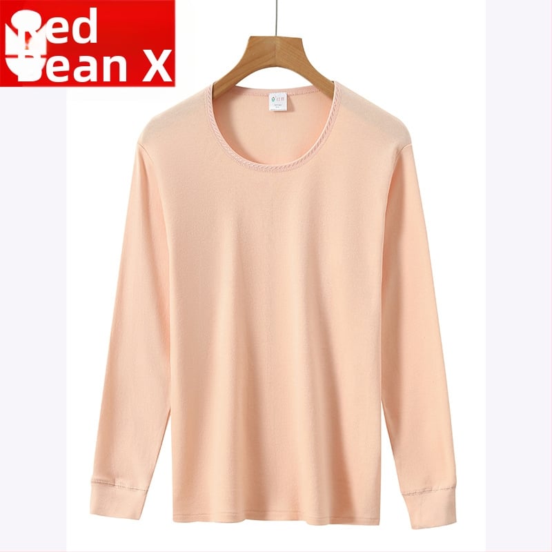 Top termic din bumbac 100%, pulover cu guler rotund, fără cusături, dintr-un singur strat, țesătură 181–200 g/m²